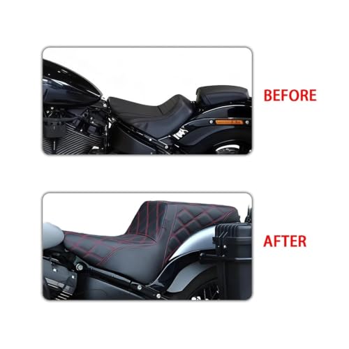 Asiento de dos plazas premium con acabado clásico para Softail FLHCS FXST de 2018 a 2024 3