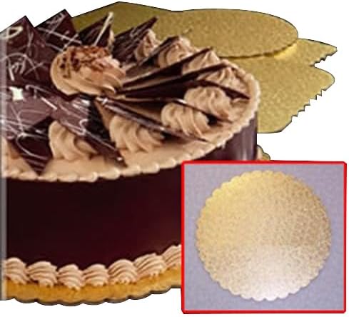 Vineland Packaging Scalloped Cake Circle Gold, 6.25" Diameter | 200/Case
