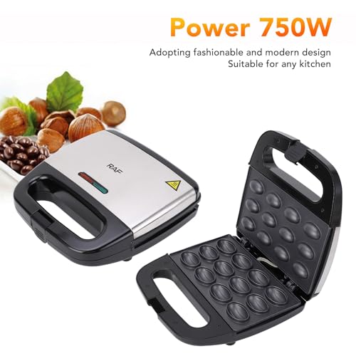 Walnut Cookie Maker, 12 Non Stick 110V Electric Oreshki Maker with Double Sided Heat, Automatic Temperature Control, Non Slip Feet, for Nut Cookies Make