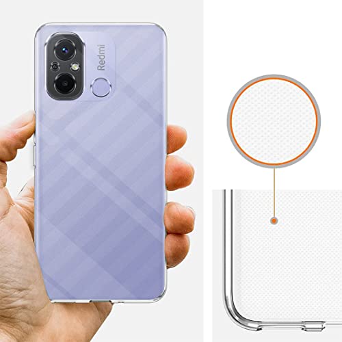 Image of Fashionury Slim Ultra Soft Transparent Back Cover for Mi Redmi 12C | Flexible Silicone | Camera Protection Back Case