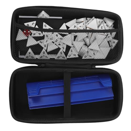 Domino triangulaire portable en plastique avec étui de transport et porte-dominos complet