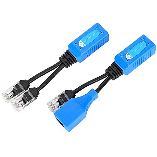 Zunate Passive POE Injector and Dispenser Kit, Adaptador Cable Divisor RJ45 con Jack DC 5.5 X 2.1 Mm para Cámaras IP de Seguridad y Puntos de Acceso Inalámbricos miniatura 2