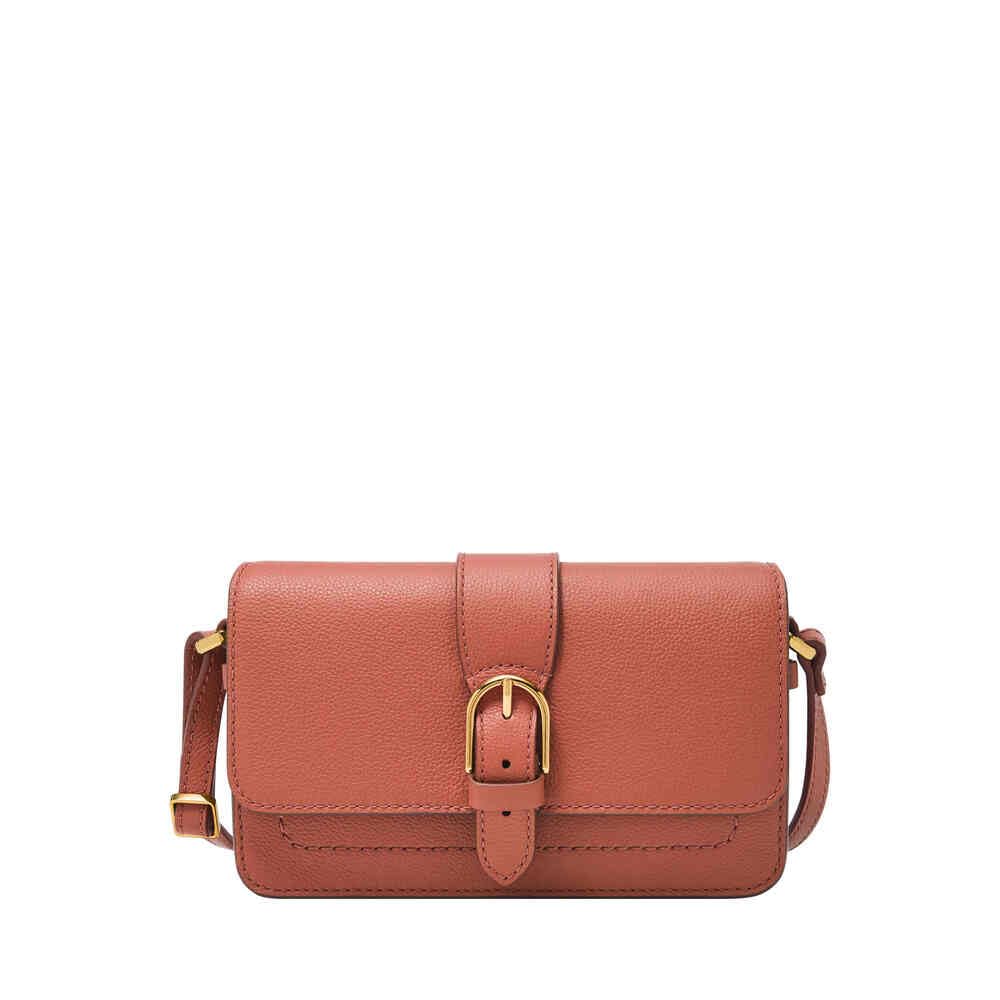 Fossil Women's Zoey Red Leather Crossbody Bag, ZB1937604