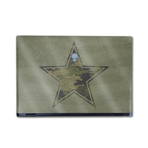 Image of Glossy Glitter Laptop Skin Compatible with Alienware M16 R2 (2024) - Army Star - Premium 3M Vinyl Protective Wrap Decal Cover - Easy to Apply | Crafted in The USA by MightySkins