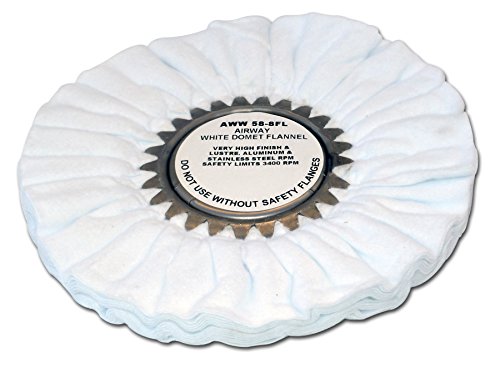 Image of Zephyr Custom Polishing Products Airway Buffing Wheels for Industrial Polishers, Big Rigs and Lifted Trucks. Made in The U.S.A.(Final Finish - White Flannel)