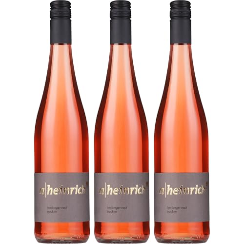 Weingut Alexander Heinrich Lemberger Rosé trocken Roséwein VEGAN Deutschland inkl. FeinWert E-Book (3 x 0.75 l)
