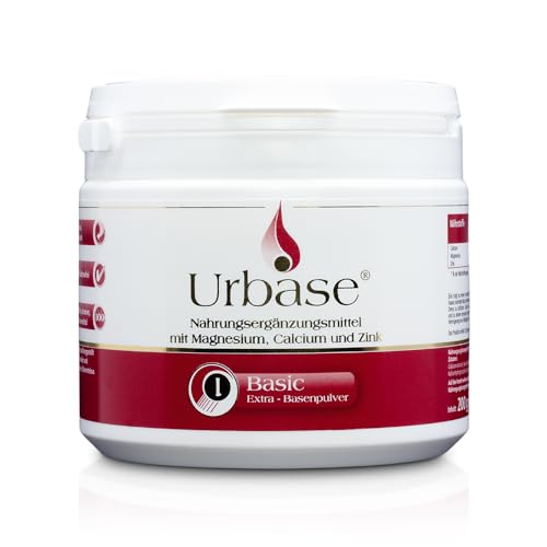 Laetitia Original Urbase I Basic Extra Basenmineralpulver: Nahrungsergänzungsmittel mit Magnesium, Calcium, Zink, Kieselerde – Basenfasten neutralisiert & gleicht Säuren aus – vegan, 200g Dose