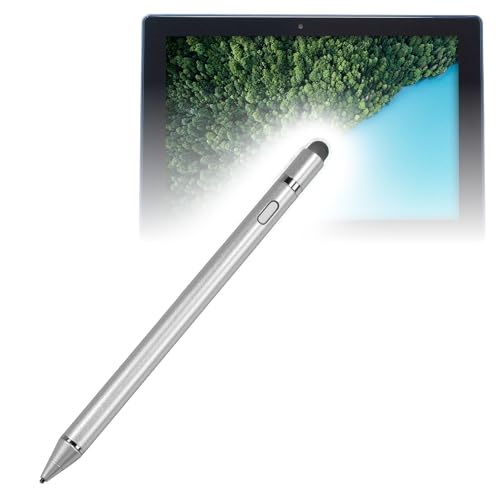 BoxWave Stylus Pen Compatible with Fusion5 FWIN232 PRO N5 - AccuPoint Active Stylus, Electronic Stylus with Ultra Fine Tip - Metallic Silver