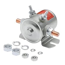 APIELE 12V DC 125A Continuous Solenoid Relay Zinc-Plating Max 300A in Rush Starter Solenoid 4 Terminals SPST 1NO E-Z-GO for Heavy Duty Golf Carts, Winch, Marine 12V