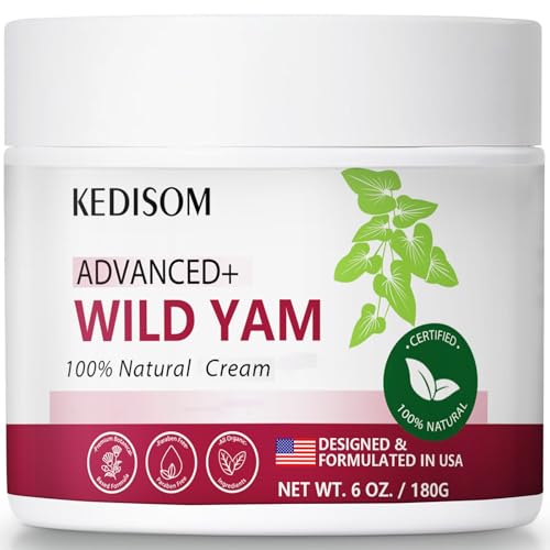 KEDISOM Wild Yam Cream for Skin Rejuvenation - Natural Formula with Wild Yam Root, Organic Wild Yam Cream for Softens and Moisturizes - Fast Absorbing, Non-Greasy, 6Oz