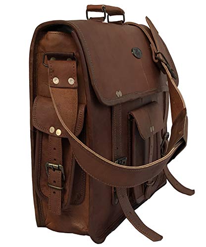Cuero CUERO-017 18 Inch Retro Goat Leather Laptop Messenger Bag Office Briefcase College Bag thumb #2