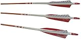 Rose City Archery Port Orford Cedar Hunter Elite Arrows with 5-Inch Length Shield Cut Fletch (6-Pack), Mahogany Stain Shaft, 11/32-Inch Diameter/45-50-Pound Spine