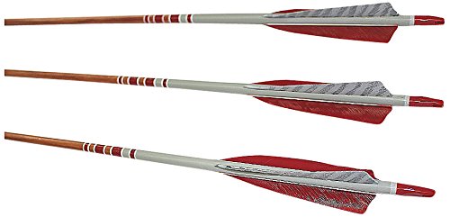 Port Orford Cedar Hunter Elite Arrows with 5-Inch Length Shield Cut Fletch (6-Pack)