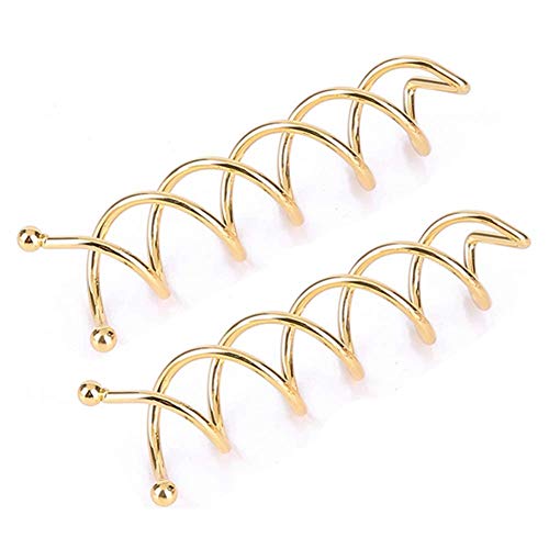 10Pcs Round Tips Spiral Bobby Hair Pins Spin Pin Hair Clip Twist Screw Hair Pins Bun Stick for DIY Hair Style Tool (Glod)