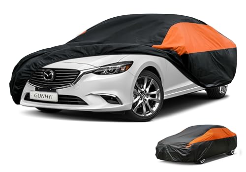 Image of GUNHYI Mazda Car Cover Custom Fit Mazda 6 Waterproof All Weather for Automobiles, Lightweight Full Exterior Cover Outdoor Sun UV Rain Dust Snow Wind Protection.