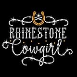 Rhinestone Cowgirl Iron On Rhinestone Crystal T-shirt Transfer by Jubilee Rhinestones