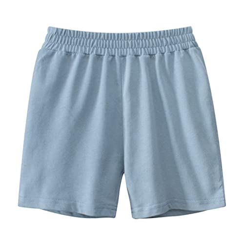 Moonker Kids Boys Baggy Sweat Shorts Lightweight Straight Elastic Waist Solid Comfy Knee Length Athletic Toddler