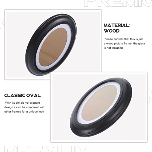 Rosenice 03N4945FLVB15WB 7 Inch Picture Frame Oval Wood Wall Photo Frame Hanging Decoration thumb #3