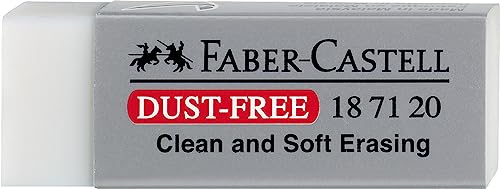 FABER-CASTELL 205053 - Radiergummi Dust-Free, Kunststoff, weiß, 5 Stück