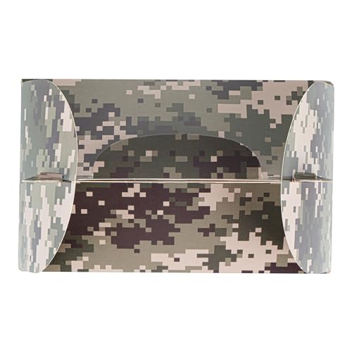 Restaurantware RWA1224BRG-25 Bio Tek 6 X 3.5 X 3.5 Inch Gable Boxes For Party Favors, 25 Attractive Gift Boxes - Camouflage Print, Built-In Handle, Paper Barn Boxes thumb #8