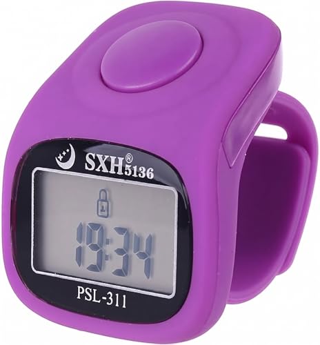 Image of SXH Zikr, Tally Counter with LED Beep Sound Time Clock & Reset Button 8 Channel, Pack of 1(Purple)