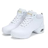 Kraftpaid Damen Jazz-Schuhe Tanzsneaker,Jazzschuhe Damen Lace Up Tanzsneaker,Tanzschuhe für Sport,Walking,Damen Geteilte Sohle Tanzschuhe,Leicht Und Atmungsaktiv,FüR Line Dance,Jazz,Andere Tanzstile