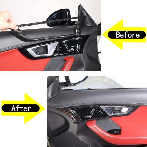 Protector de fibra de carbono para manija de Jaguar F-TYPE contra arañazos 3