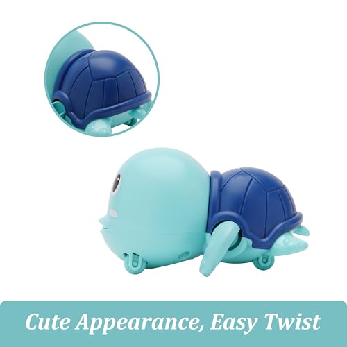 Image of Swimming Turtle Bath Toy for Kids | Floating Water Toy with Moving Action | Colorful Turtle Toy for Bath Time, Pool Play & Water Fun for Toddlers Blue Colour