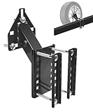 Zlirfy Spare Tire Carrier,Heavy Duty Trailer Spare Tire Mount,Car Accessories Spare Tire Mount for Utility Trailer,Fits 4 & 5 & 6 & 8 Lugs Wheels on 4
