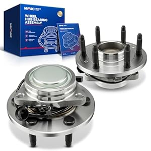 KAX 515159 Front Wheel Bearing & Hub Assembly, 6-Lug, RWD, w/ABS, Fits Chevy Silverado 1500 2014–2018, Tahoe 2015–2020, GMC Sierra 1500