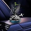 Blue 10.6x8.5x5.8 Cm ABS Helicopter Solar Car Air Freshener Solar Fragrance Car Air Freshener Helicopter Shape Dashboard Cars Aromatherapy Diffuser Long Lasting Rotation Perfume For Cars, Truck #1