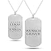 Mister Boncuk® MiliChain Premium Dog Tag kette aus Edelstahl - Herren Halskette mit Gravur - Militär kette Personalisiert