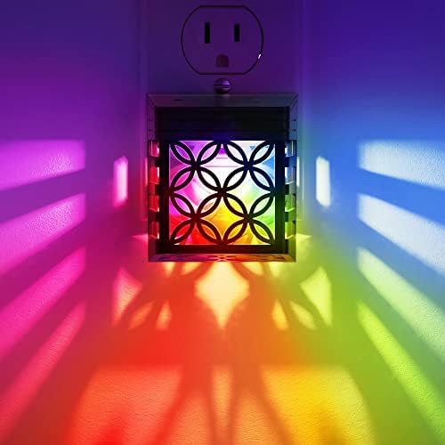 Night Lights Plug Into Wall, DORESshop Color-Changing LED Night Light, Plug in Night Light, 8 Color RGB, Dusk-to-Dawn, Home Décor, Night Light for Kids, Bathroom, Nursery, Kitchen, Basement, 1 Pack