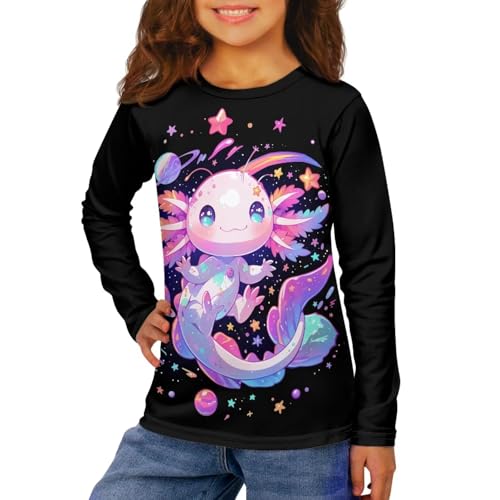 Image of Uourmeti Girls Graphic Tees Long Sleeve T Shirts for Teens Casual Tshirts Junior Sportswear Fall Tops