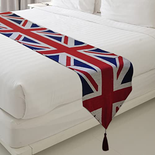 Union Jack Capa De Almofada,Conjunto de fronhas de corredor de cama de linho | Fronhas macias decora