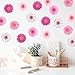 StikArt Pink Gerber Daisies and White Gerber Daisies Flower Wall Decals