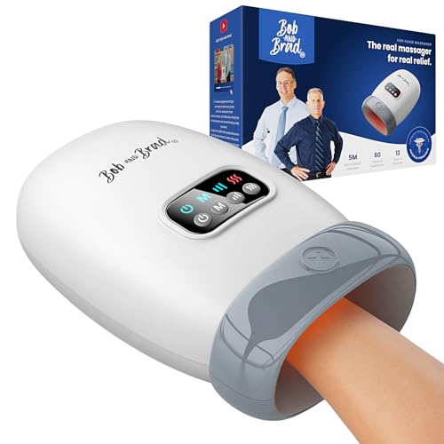 BOB AND BRAD H60 Hand Massager with Heat and Compression, Cordless Hand Massager for Arthritis and Carpal Tunnel, Pain Relief Heated Wrist Finger Massage, Valentines Gifts for Women Men Mom