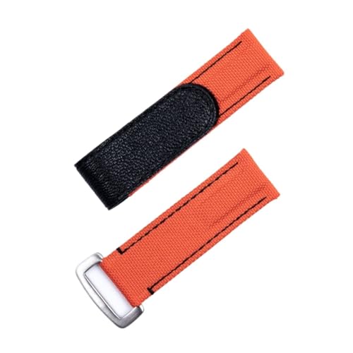 Bracelet montre nylon 21mm orange pour remplacer et protéger votre bracelet