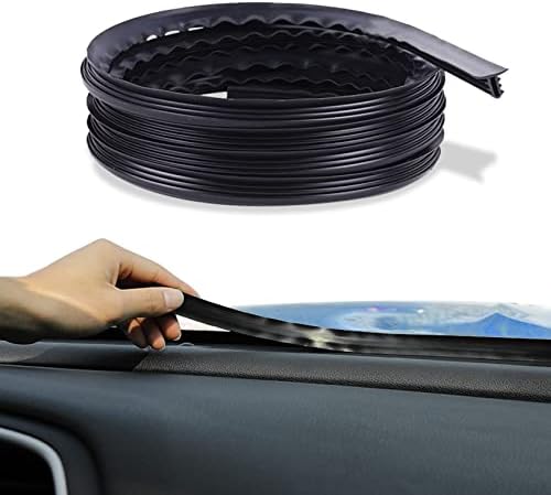 Car Door Seal Strip, 16.5 Ft Long Universal Self Adhesive Auto Rubber Weather Draft Seal Strip, Weatherstrip for Car Window Door Sunroofs Engine Cover Soundproofing