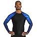 Sanabul Essential Long Sleeve Compression Training Rash Guard for MMA BJJ Wrestling Grappling and No Gi Jiu Jitsu Rashguard - Blue, XX-Large