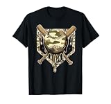 Baseball Drip for Boys Ice Cream Dripping Boys Baseball Camo T-Shirt