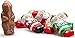 Madelaine Solid Premium Chocolate Mini Santas, (1/2 LB) Wrapped In Italian Foil Featuring Assorted Designs - (Half Pound)