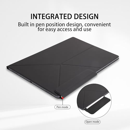 Image of Magnetic Case for Samsung Galaxy Tab S11 Ultra 14.6 Inch 2025 - Model SM-X930 /SM-X936 Tablet with S-Pen Holder, Auto Wake /Sleep Smart Tablet Cover, Black