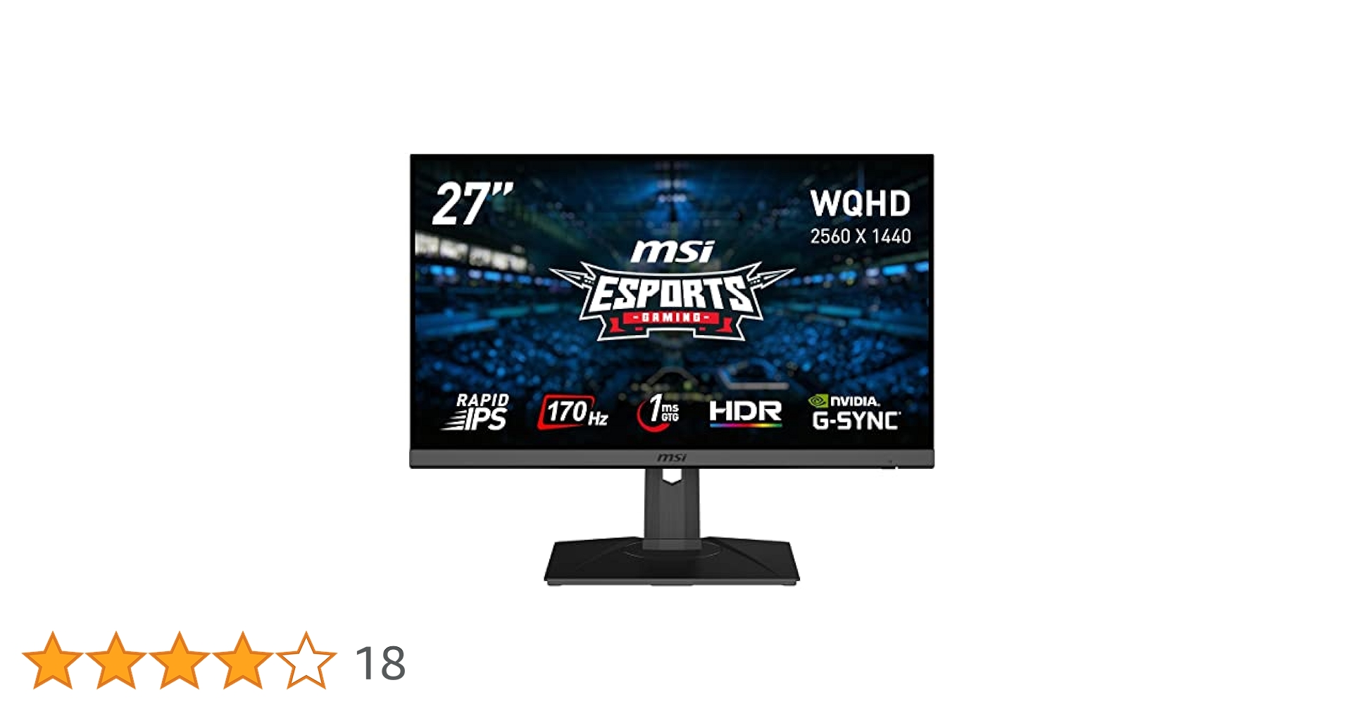 Amazon.co.jp: MSI G272QPF ゲーミングモニター 応答速度1ms