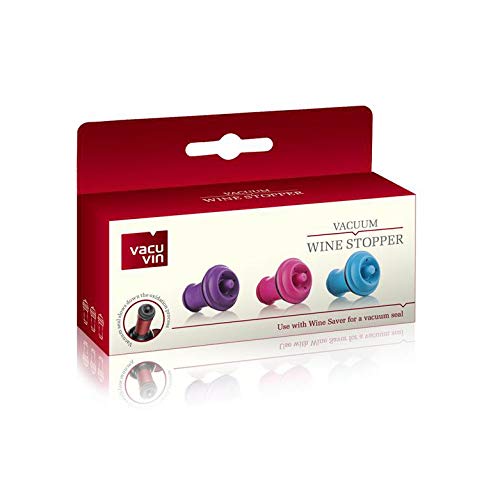 JOGO ROLHAS GARRAFA VACUVIN COLORS 3PECAS