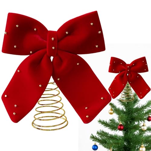Terciopelo grandes decoraciones y lazos de alta densidad para árbol navideño 2