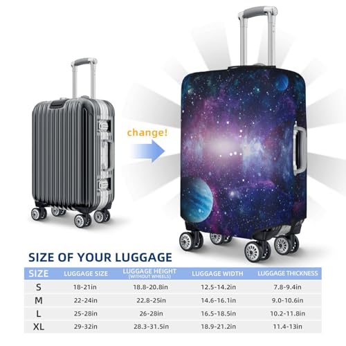 Planets Stars And Galaxies1 For Travel Luggage Cover Suitcase Protector Fits 18-32 Inch Travel Luggage Protector Elastic Luggage Anti-Scratch Suitcase Cover4