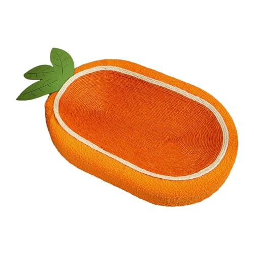 猫 爪とぎ 天然サイザル麻 猫ソファー 滑り止め 楕円形 爪みがき かわいい 猫用ベッド スクラッチャー ガリガリ 頑丈 ベッド 爪研ぎ 大きいサイズ おもちゃ 四季通用, にんじん