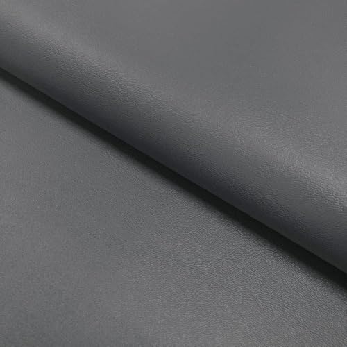 Similicuir gris Nevada tissu uni souple et résistant en coupon prédécoupé de 1m x 150cm