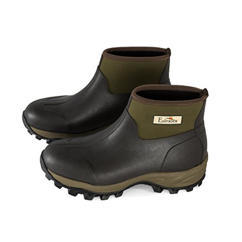 Image of LTC LINENS Harbormill East Rock Men's Rubber Boots, Black /Tan, Size 8 /7.5 inch